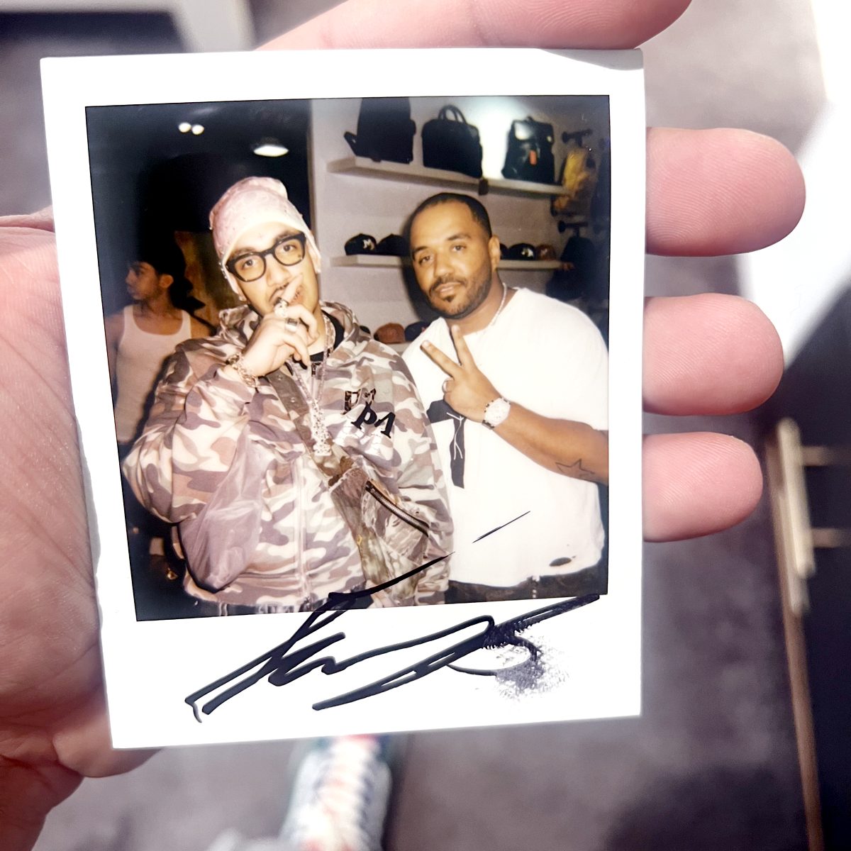 Signed Polaroid at the 1504 booth