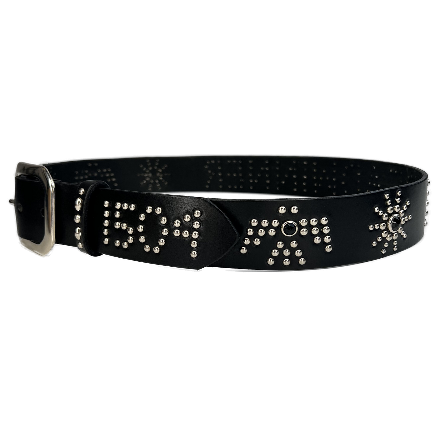 1504 x BREADWINNER Studded Belt- Silver