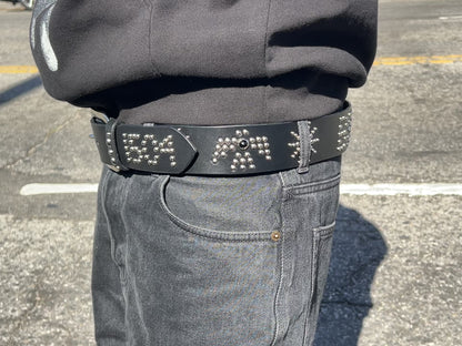 1504 x BREADWINNER Studded Belt- Silver